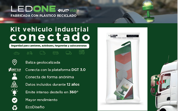 Prepárate para 2026: Luz de emergencia V16 'LEDONE Connected' para vehículos industriales